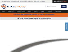 Tablet Screenshot of bikeshoes.com